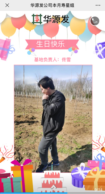 腊八节，华源发苗木市场公司送祝福啦